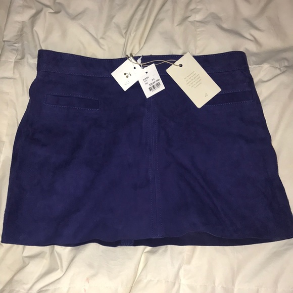 Bonpoint blue suede skirt
